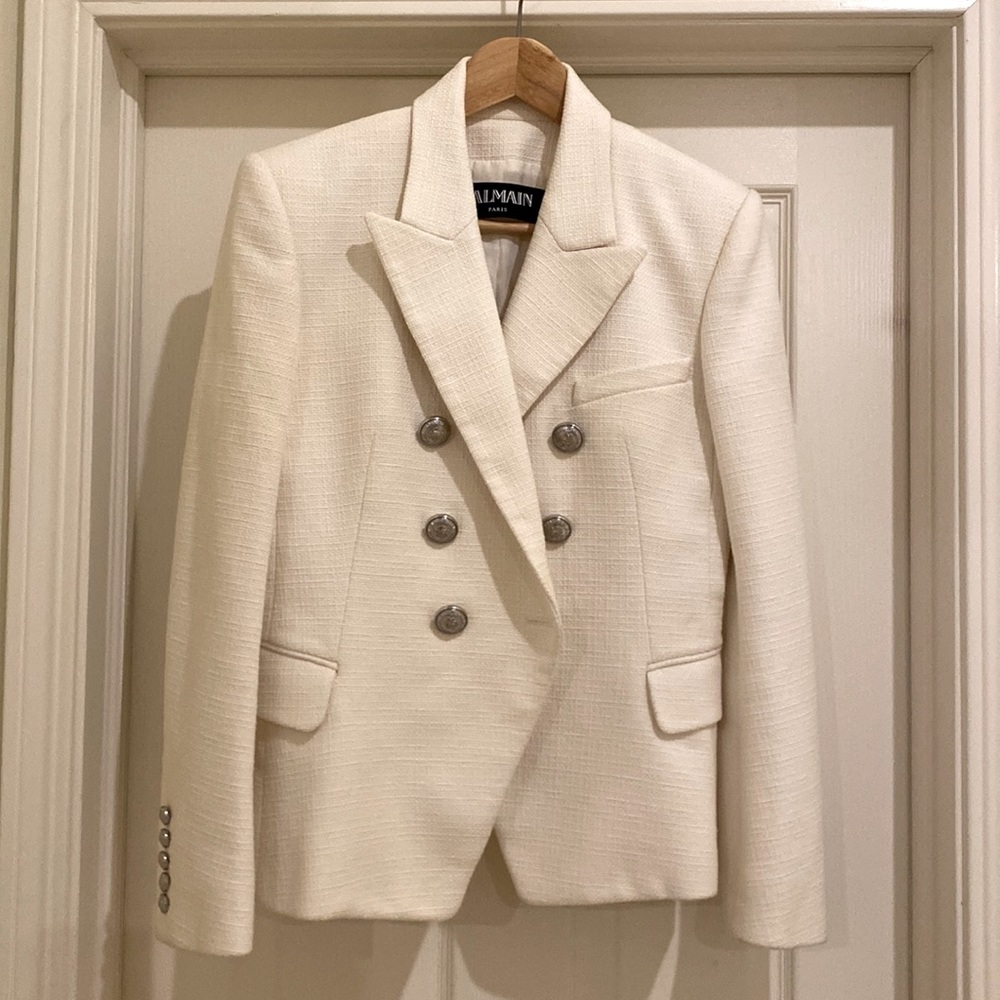 Balmain cotton tweed blazer sz42 US 8-10